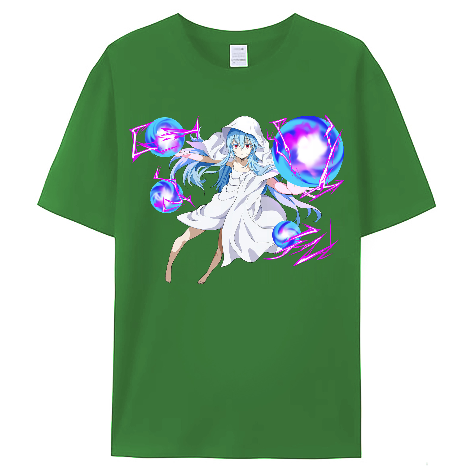 （画像用） 転スラ Regarding Reincarnated to Slime レディースカジュアルプリントTシャツ（綿100％）